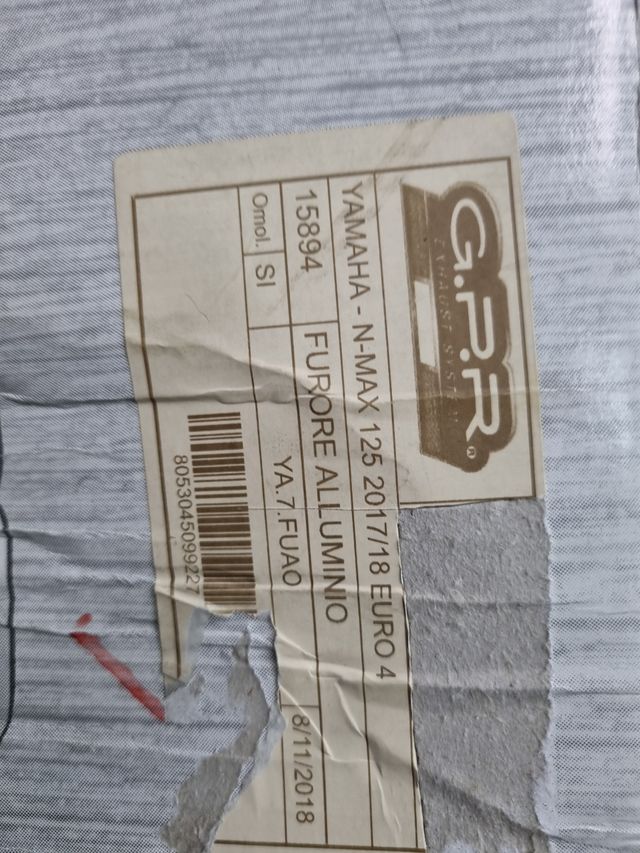 Escape GPR Yamaha NMAX 125 2017 2018