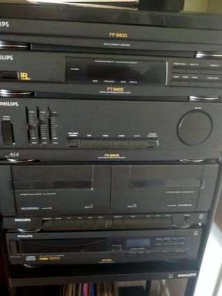 Minicadena Philips FP9400: Tocadiscos, CD, Cassett
