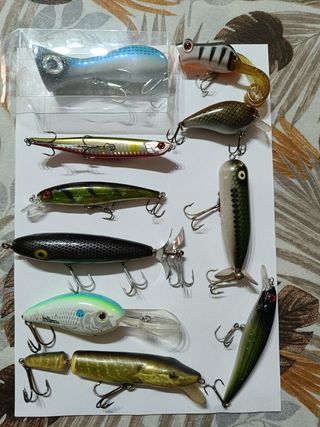 Lote 10 señuelos pesca blackbass