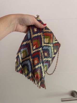 Bolso vintage Whiting & Davis de malla metálica es