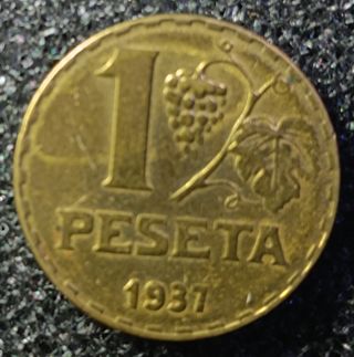 Moneda 1 Peseta España 1937