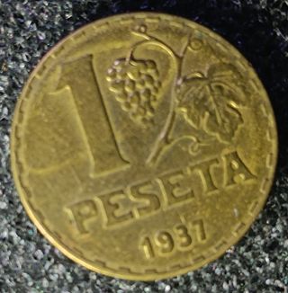 Moneda 1 Peseta España 1937