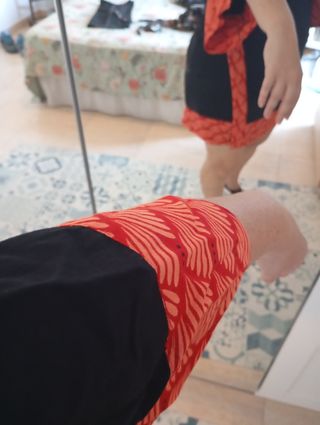 Vestido Kimono Negro-rojo