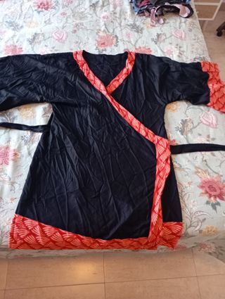 Vestido Kimono Negro-rojo