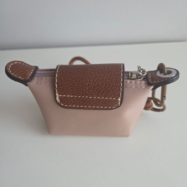 Mini monedero beige y marrón