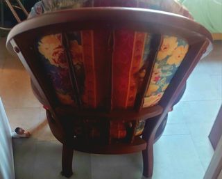 Sillón clásico madera - multicolor