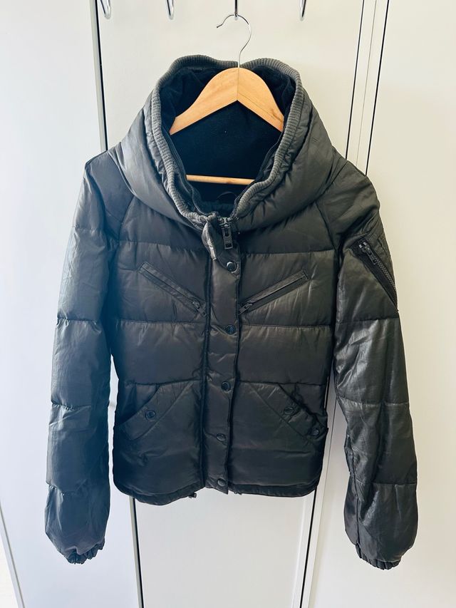 Plumifero Benetton verde oliva mujer