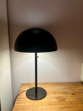 Lampara Ikea seta negra metalica vintage