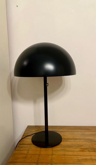Lampara Ikea seta negra metalica vintage