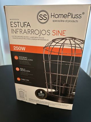 Estufa infrarrojos 250W HomePlus