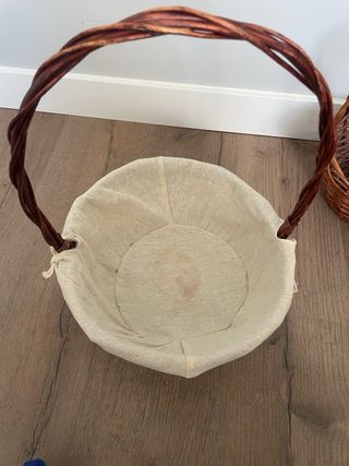 Cesta mimbre con forro