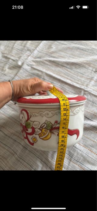 Biscottiera Thun rossa e bianca