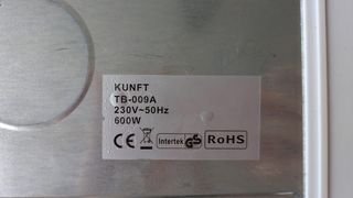 Tostador plano blanco eléctrico Kunft