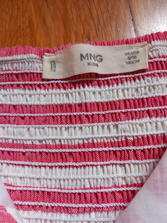 Vestido rayas niña - MNG 8/10