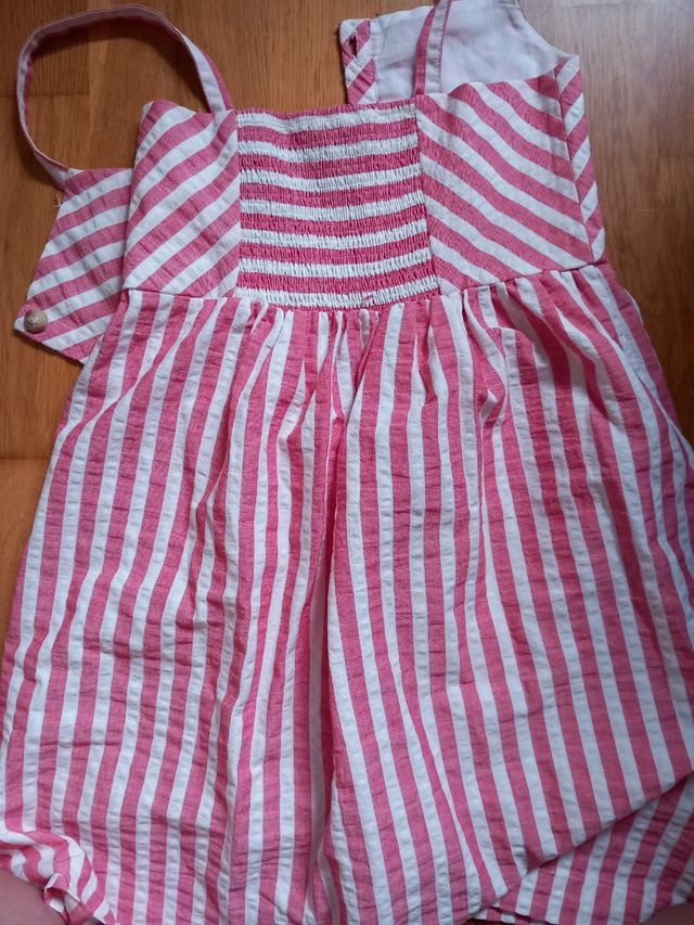 Vestido rayas niña - MNG 8/10