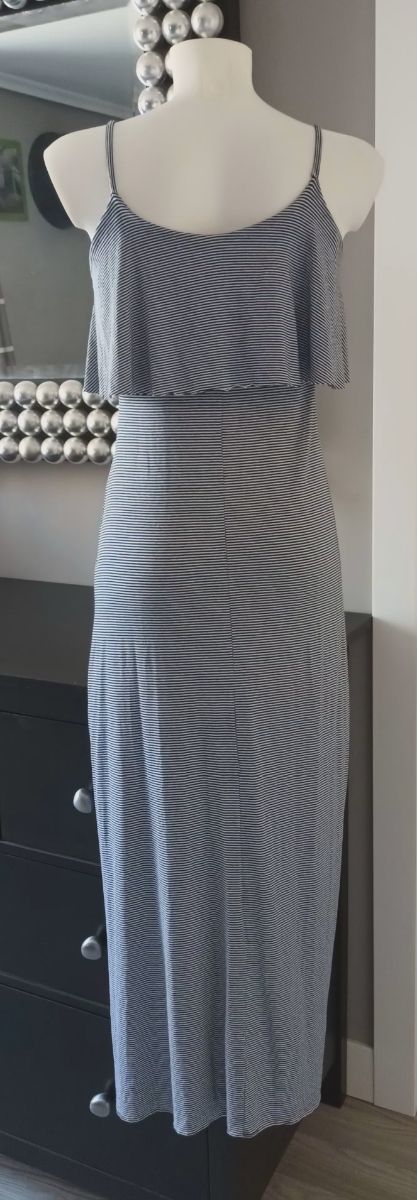 Vestido largo de rayas
