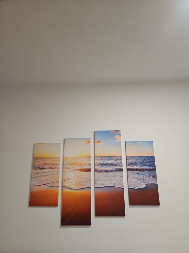 Cuadro playa 4 piezas