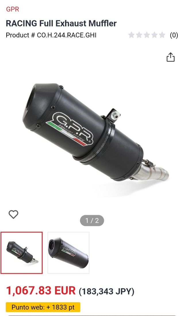 Escape GPR Honda CB500X 2016-2018