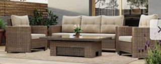 Sillón exterior ratán marrón