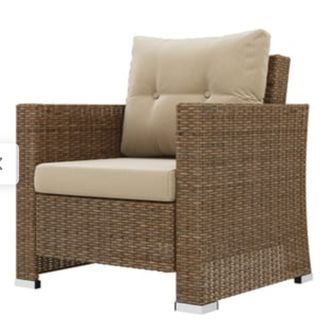 Sillón exterior ratán marrón