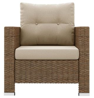 Sillón exterior ratán marrón