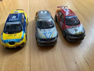 3 Coches Scalextric Seat Leon