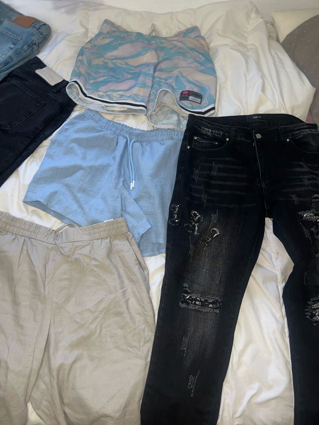 Pantalones Hombre - Azul y Negro