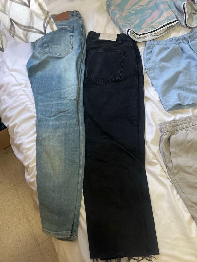 Pantalones Hombre - Azul y Negro