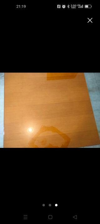 Mesa extensible madera de pino, sobrecrista inclui