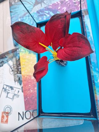 Acuario pequeño azul 15L