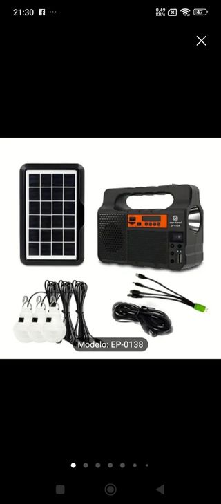 Linterna solar EP-0138 - Camping