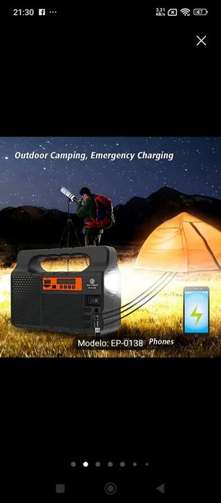 Linterna solar EP-0138 - Camping