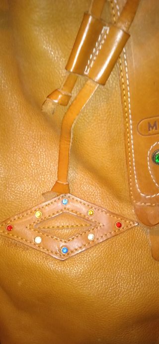 Borsa a spalla pelle marrone vintage