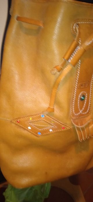 Borsa a spalla pelle marrone vintage