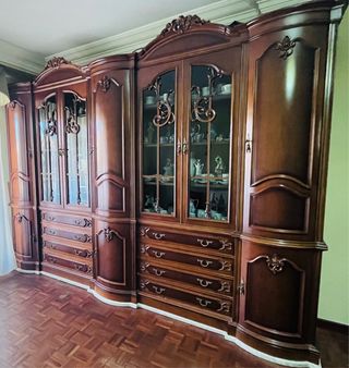 Mueble salón madera - estilo clásico