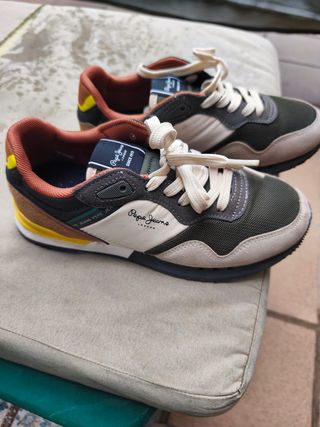 Zapatillas Pepe Jeans - Beige/Verde para niño 