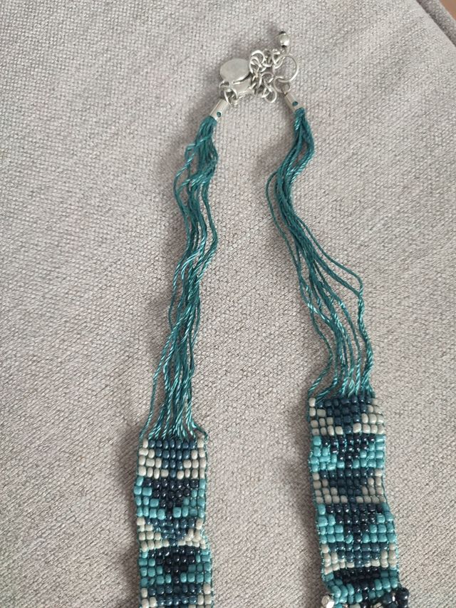 Collar artesanal turquesa plata