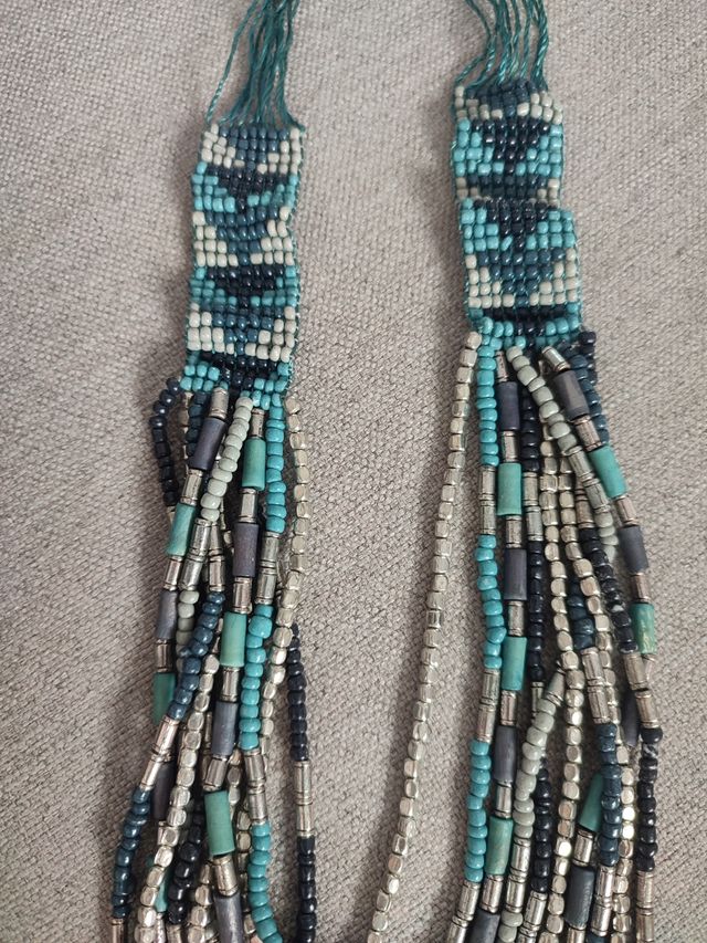 Collar artesanal turquesa plata