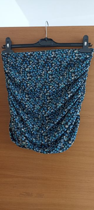 Falda Pull&Bear azul - M