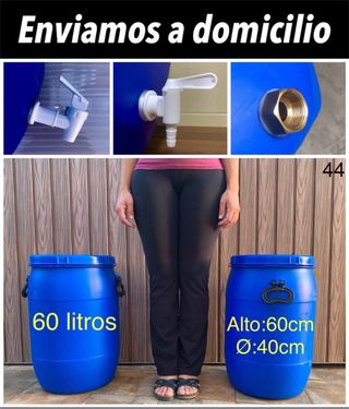 Bidones 60L con grifo bebederos automaticos.