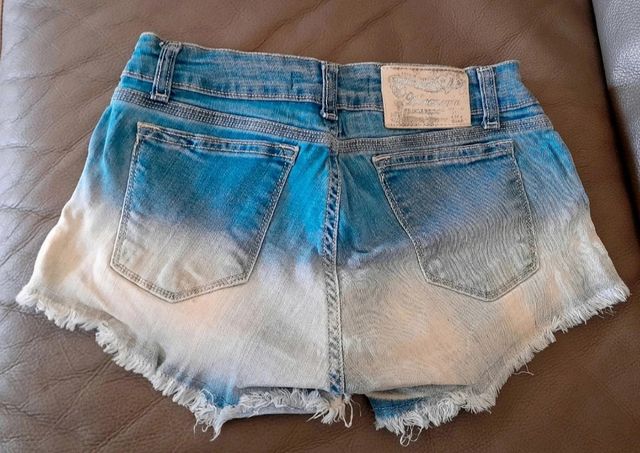 Shorts Almanegra denim bianchi e blu