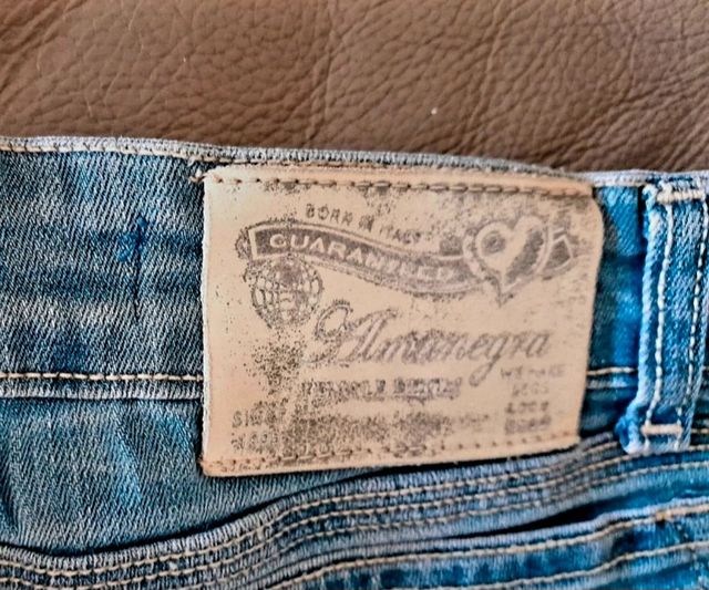 Shorts Almanegra denim bianchi e blu