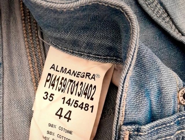 Shorts Almanegra denim bianchi e blu