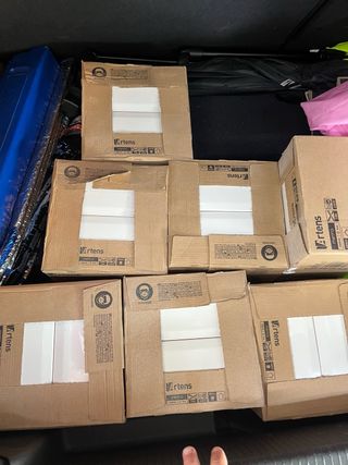 7 cajas azulejos blancos 20x10cm