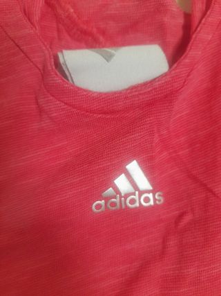 Camiseta Adidas M tirantes fitness fresa
