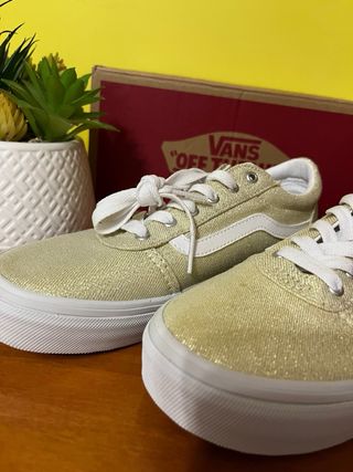 Zapatillas Vans doradas