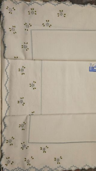 Sábanas/Lenzuola matrimoniali ricamate in m/lino