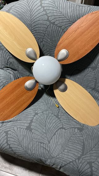 Ventilador techo 4 aspas madera