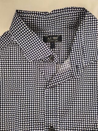 Camisa Armani Hombre L - Azul Marino
