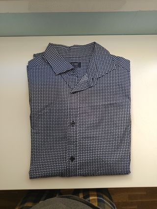 Camisa Armani Hombre L - Azul Marino